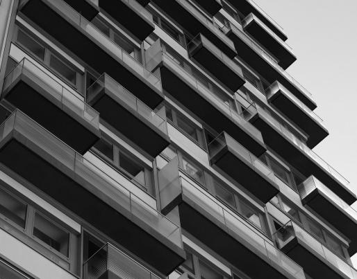 Building in black and white