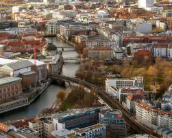 berlin aerial city view