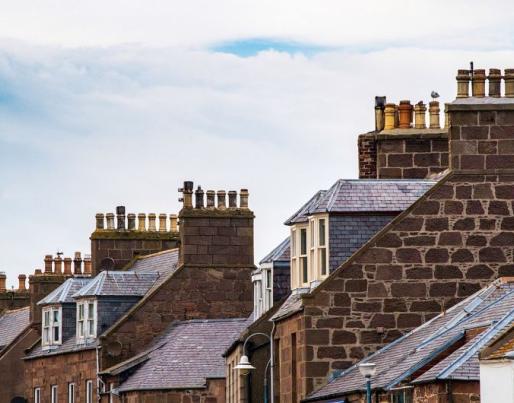Chimneys on buildings´ roofs