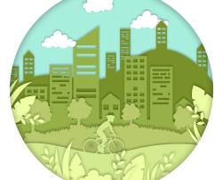 Illustration of circular and eco-city